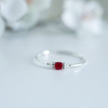 Load image into Gallery viewer, Birthstone Bracelet - Square Crystal Classic style