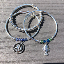 Load image into Gallery viewer, Sterling Silver Beaded Wrap Bracelet