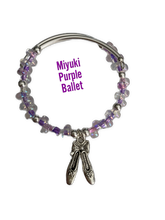 Load image into Gallery viewer, Ballet Slippers Miyuki Beads in pink, purple or white
