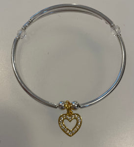 Rhinestone Tiny Heart in Gold.