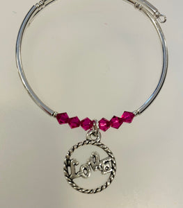 Love Circle Fuchsia Crystals