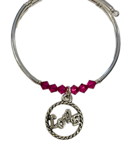 Love Circle Fuchsia Crystals