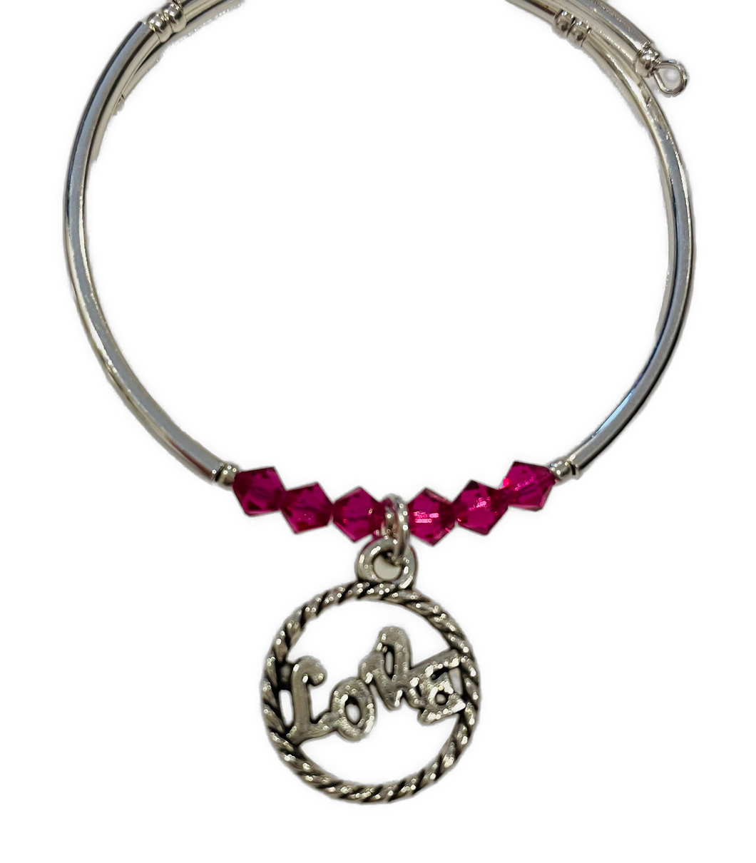 Love Circle Fuchsia Crystals