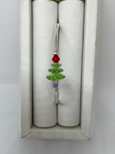 Christmas Tree bracelet- all crystal peridot