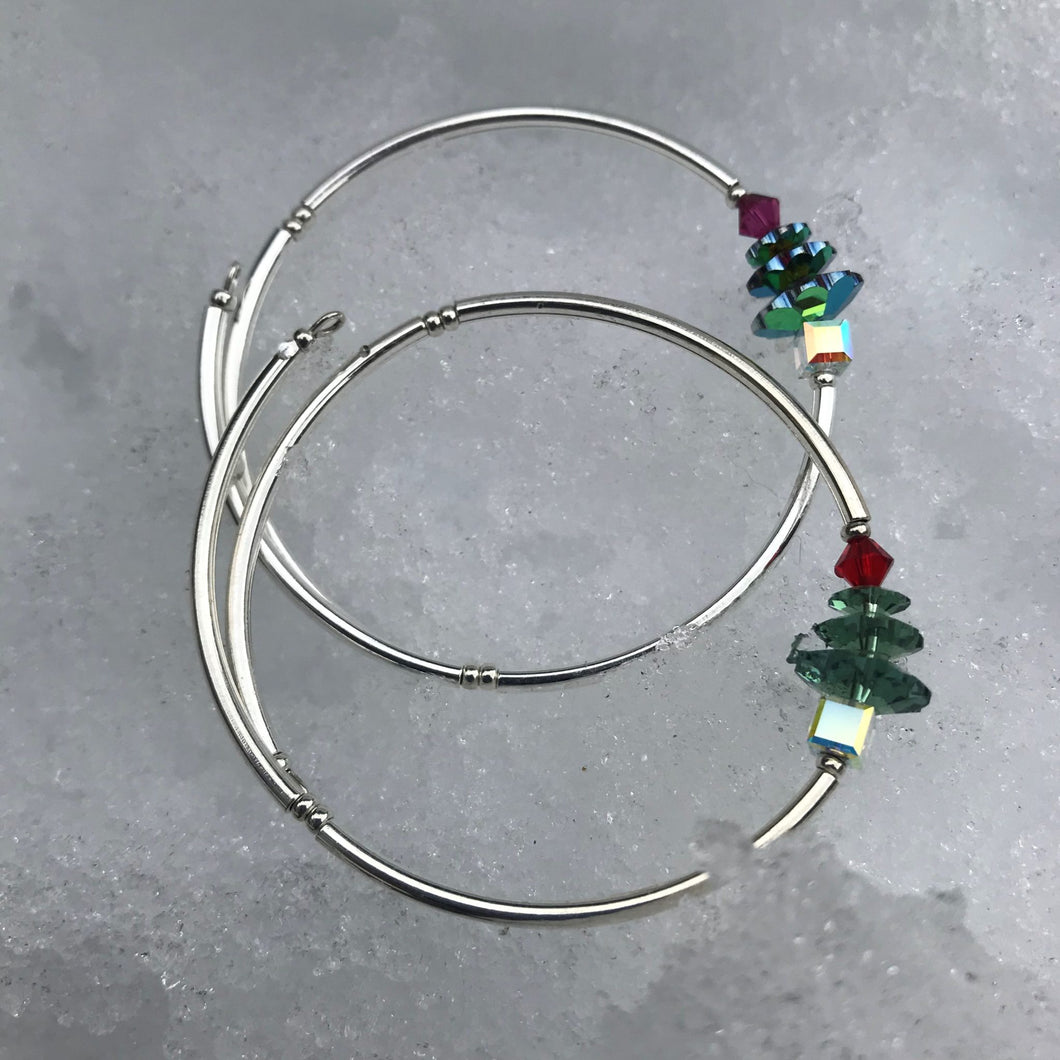 Christmas Tree bracelet- all crystal - foil