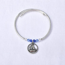 Load image into Gallery viewer, Sailboat in Rope Charm Bracelet
