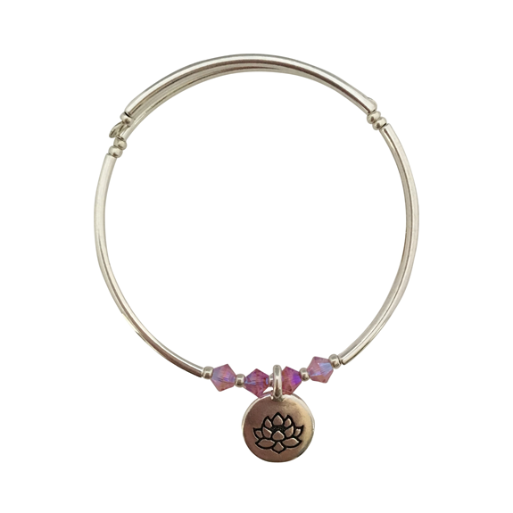 Lotus Flower Charm Bracelet