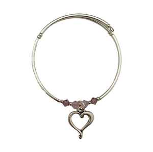 open heart charm bracelet
