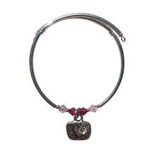 Load image into Gallery viewer, Crystal Square Heart Charm Bracelet
